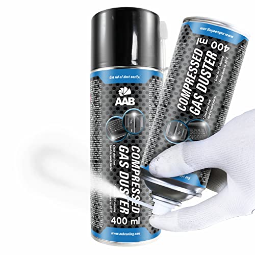 AABCOOLING AAB Compressed Gas Duster Vriesspray 400 ml Vriessprayafgifte, diepvriesspray, onderdelenvriezer, snelvriezer, circuitvriezer, bevriest tot -50* C