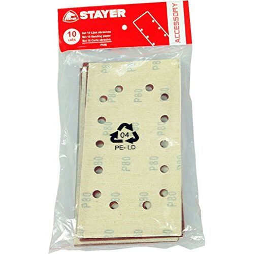 Stayer 12.121 Set 10 schuurmachine 90 X230 Gr. 60 Lom 185 accessoires voor vlakschuurmachines