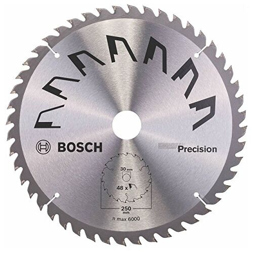 Bosch 1x Cirkelzaagblad Precison (zaagblad voor Hout, Ø 250 x 3.2/2.2 x 30 mm, 48 Tanden, ATB , Accessoires Cirkelzagen)