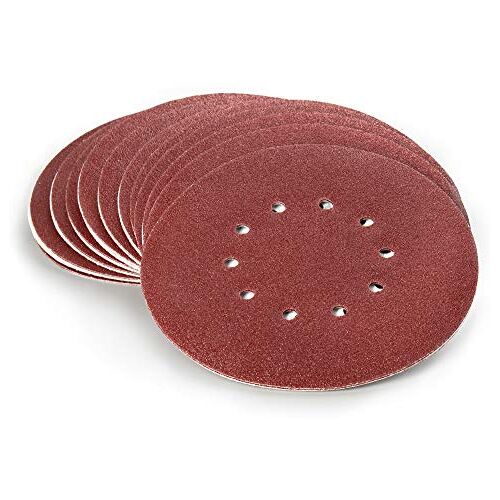 Wabrasive Wand- en plafondschuurschijven, schuurschijven 225 klittenband, 25 stuks, korrel 150, schuurpapier 225 mm klittenband, 10 gaten, geschikt voor giraffe schuurmachine, flex giraffe schuurmachine