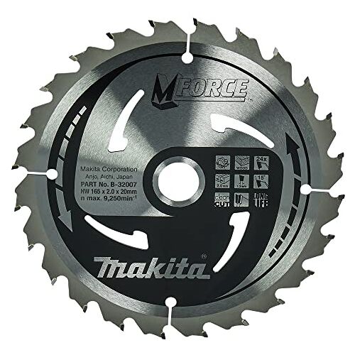 Makita B-32007 Mak-Force cirkelzaagblad, 165 mm voor hand- en tafelcirkelzagen