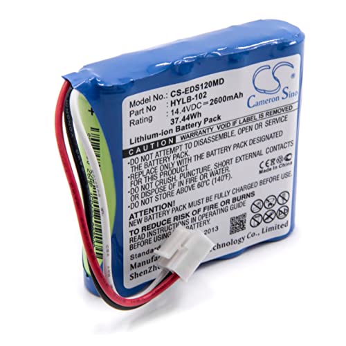 vhbw Accu compatibel met Mindray DECG-03A, DECG-03A Elcktro Cardiogram, MEC-03, SE-601A medische technologie (2600mAh, 14,4V, Li-Ion)