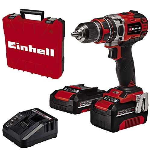 Einhell TE-CD 18/50 Li-i BL Power X-Change Accu-slagboorschroevendraaier (Li-Ion, 18 V, 50 Nm, koolvrije motor, incl. 1 x 2,0 Ah accu en 1 x 4 Ah accu PXC + snellader)