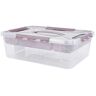 keeeper Aufbewahrungsbox mit Deckel und Einsatz, 39 x 29 x 12,4 cm, 10 l, Hubert+Hilda, Transparent/Taupe