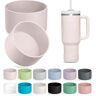 XYTDM 2-pack siliconen laarzen geschikt voor Stanley Tumblers 40 oz, 30 oz, 20 oz en 12-24 oz waterflessen Accepteert Yeti en Owala waterflessen Bodemkap past op Stanley accessoires (RoseQuartz)