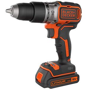 Black & Decker 18V Borstelloze Hamer Boor met 1.5Ah Lithium Ion Batterij Black & Decker 18V Borstelloze Hamer Boor met 1.5Ah Lithium Ion Batterij