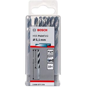 Bosch Professional 10 Stuks HSS Spiraalboor PointTeQ (voor metaal, 5,1 x 52 x 86 mm, accessoire boor-/schroefmachine) Bosch Professional 10 Stuks HSS Spiraalboor PointTeQ (voor metaal, 5,1 x 52 x 86 mm, accessoire boor-/schroefmachine)