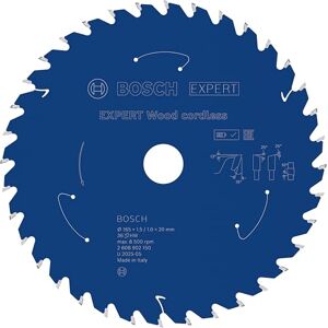 Bosch 1x EXPERT Wood cordless-Cirkelzaagblad voor handcirkelzaag (voor Zachthout, Hardhout, Ø mm, Professional Accessoires Snoerloze handcirkelzagen) Bosch 1x EXPERT Wood cordless-Cirkelzaagblad voor handcirkelzaag (voor Zachthout, Hardhout, Ø mm, Professional Accessoires Snoerloze handcirkelzagen)