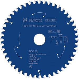 Bosch 1x EXPERT Aluminium cordless-Cirkelzaagblad voor handcirkelzaag (voor Aluminium, Ø mm, Professional Accessoires Snoerloze handcirkelzagen) Bosch 1x EXPERT Aluminium cordless-Cirkelzaagblad voor handcirkelzaag (voor Aluminium, Ø mm, Professional Accessoires Snoerloze handcirkelzagen)
