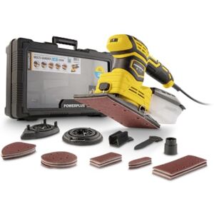 VARO Powerplus Handpalmschuurmachine POWXBOX026 Schuurmachine 5-in-1 200W 100 acc. VARO Powerplus Handpalmschuurmachine POWXBOX026 Schuurmachine 5-in-1 200W 100 acc.