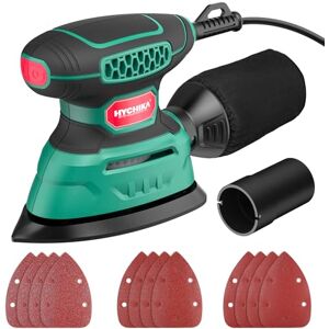 HYCHIKA BETTER TOOLS FOR BETTER LIFE HYCHIKA 140W Detailschuurmachine, 13000 OPM Mouse Sander Efficiënte stofafzuiging, met 12PCS Schuurvellen, ideaal voor het schuren van hout en het verwijderen van roest en verf HYCHIKA BETTER TOOLS FOR BETTER LIFE HYCHIKA 140W Detailschuurmachine, 13000 OPM Mouse Sander Efficiënte stofafzuiging, met 12PCS Schuurvellen, ideaal voor het schuren van hout en het verwijderen van roest en verf