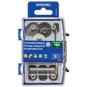 Dremel EZ726-01 EZ Lock Schuren & Polijsten Rotary Accessoires Kit, 8-delige set ideaal voor licht schuren, detailreiniging of polijstmaterialen Dremel EZ726-01 EZ Lock Schuren & Polijsten Rotary Accessoires Kit, 8-delige set ideaal voor licht schuren, detailreiniging of polijstmaterialen