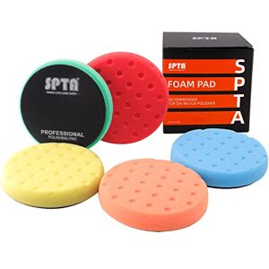 SPTA Polijstspons, 5-delig, 150 mm, klittenband, waffle, polijstsponzen, polijstopzetstuk, waxspons, polijstpad, spons, polijstschuim, set voor 150 mm excentrische polijstmachine, slijpmachine SPTA Polijstspons, 5-delig, 150 mm, klittenband, waffle, polijstsponzen, polijstopzetstuk, waxspons, polijstpad, spons, polijstschuim, set voor 150 mm excentrische polijstmachine, slijpmachine