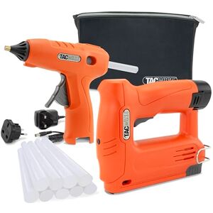TACWISE 1777 Draadloze Set, 53-13EL 12V Nietpistool/Nagelpistool, H12-12 12V-Lijmpistool, Uitwisselbare Lithiumionbatterij, 10 Lijmsticks en Etui TACWISE 1777 Draadloze Set, 53-13EL 12V Nietpistool/Nagelpistool, H12-12 12V-Lijmpistool, Uitwisselbare Lithiumionbatterij, 10 Lijmsticks en Etui