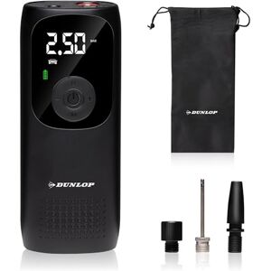 Dunlop Mini Compressor Batterij Luchtpomp Elektrisch 150PSI Universeel en USB C Digitaal display LED-licht Zwart Dunlop Mini Compressor Batterij Luchtpomp Elektrisch 150PSI Universeel en USB C Digitaal display LED-licht Zwart