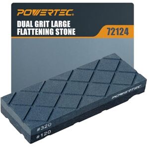 POWERTEC Grote afvlakkende steen, 120/320 Dual Grit Slijpsteen Flatener, Diamant Groeven Slijpsteen Fixer voor Wetsteen, Natte Steen, Watersteen, Oliesteen (72124) POWERTEC Grote afvlakkende steen, 120/320 Dual Grit Slijpsteen Flatener, Diamant Groeven Slijpsteen Fixer voor Wetsteen, Natte Steen, Watersteen, Oliesteen (72124)