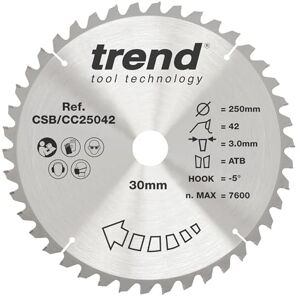 Trend CSB/CC25042 Craft Pro Negatief Haak Crosscutting - Cirkelzaagblad Trend CSB/CC25042 Craft Pro Negatief Haak Crosscutting - Cirkelzaagblad