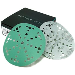 Serious Grit 6-Inch 49-Hole 180 Grit Schuurschijven Heavy-Duty Hook & Loop Film Discs Schuurpapier voor excentrische schuurmachines 50 Pack Box Serious Grit 6-Inch 49-Hole 180 Grit Schuurschijven Heavy-Duty Hook & Loop Film Discs Schuurpapier voor excentrische schuurmachines 50 Pack Box
