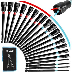 Shall 20 STKS Magnetische Moer Driver Set, 6 "Lange Moer Drivers voor Impact Drill, SAE & Metric 1/4" Hex Shank Moer Driver Bit & Impact Drill Driver Bit w/Power Schroevendraaier Bits PH1/PH2/SQ2/T20, Shall 20 STKS Magnetische Moer Driver Set, 6 "Lange Moer Drivers voor Impact Drill, SAE & Metric 1/4" Hex Shank Moer Driver Bit & Impact Drill Driver Bit w/Power Schroevendraaier Bits PH1/PH2/SQ2/T20,
