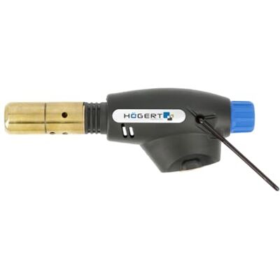 Högert TECHNIK Soldeerbrander, gasbrander voor MAPP/propaangas, piëzo-ontsteking, vlamregelventiel, 1,4 kW vermogen, max. 1850 °C, mondstuk voor nauwkeurig werken Högert TECHNIK Soldeerbrander, gasbrander voor MAPP/propaangas, piëzo-ontsteking, vlamregelventiel, 1,4 kW vermogen, max. 1850 °C, mondstuk voor nauwkeurig werken