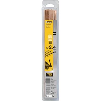 GYS , Metalen TIG-invoer, 27 lasstaven staal ER70S-6/W3Si1 Ø 2,4 mm x 0,33 m, blisterverpakking GYS , Metalen TIG-invoer, 27 lasstaven staal ER70S-6/W3Si1 Ø 2,4 mm x 0,33 m, blisterverpakking