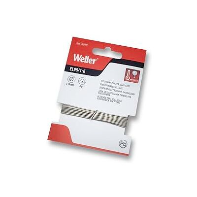 Weller T0051405099 Elektronische tin, loodvrij, EL99/1, 6 g, Ø 1,0 mm Weller T0051405099 Elektronische tin, loodvrij, EL99/1, 6 g, Ø 1,0 mm