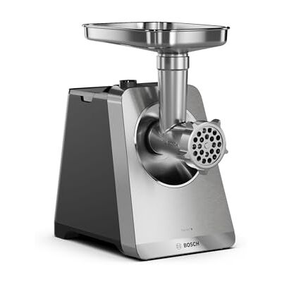Bosch MultiPower MFWS820M Vleesmolen serie 8, 3 schijven met gaten (3, 4,5/8 mm) roestvrij staal, kebbe-/worst-opzetstuk, vaatwasmachinebestendige onderdelen, elektrisch, sterk, 2500 W Bosch MultiPower MFWS820M Vleesmolen serie 8, 3 schijven met gaten (3, 4,5/8 mm) roestvrij staal, kebbe-/worst-opzetstuk, vaatwasmachinebestendige onderdelen, elektrisch, sterk, 2500 W