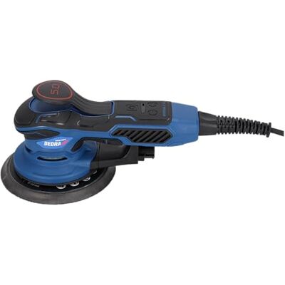 Dedra Excentrische schuurmachine met verwisselbare lagen diameter 125 diameter 150 mm, hoog vermogen 350 W, 4000-10.000 omw/min, lange 4 m kabel, gewicht slechts 1,4, met schuurpapierset, 230 V ~ 50 Dedra Excentrische schuurmachine met verwisselbare lagen diameter 125 diameter 150 mm, hoog vermogen 350 W, 4000-10.000 omw/min, lange 4 m kabel, gewicht slechts 1,4, met schuurpapierset, 230 V ~ 50