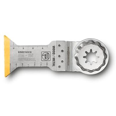 Fein E-Cut Universeel zaagblad Bimetaal met lange levensduur, zaagblad voor diepe sneden, Ve. 10 st., Breedte 44 mm, Lengte 60 mm, StarlockPlus Houder, Bimetaal zaagblad met titanium coating Fein E-Cut Universeel zaagblad Bimetaal met lange levensduur, zaagblad voor diepe sneden, Ve. 10 st., Breedte 44 mm, Lengte 60 mm, StarlockPlus Houder, Bimetaal zaagblad met titanium coating
