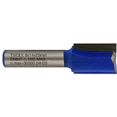 TIVOLY Routerbit - Ø14mm, 2 snijranden in carbide, Gambo Ø8mm - Routerbit TIVOLY Routerbit - Ø14mm, 2 snijranden in carbide, Gambo Ø8mm - Routerbit