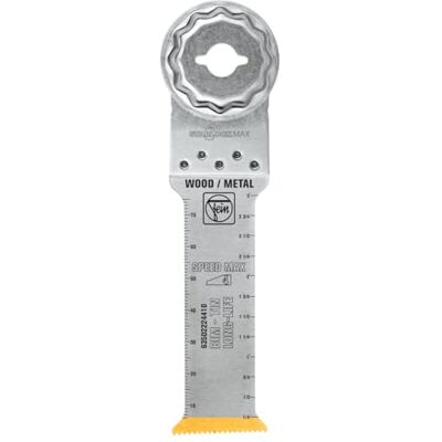 Fein E-Cut Long Life zaagblad, Ve. 1 St., breedte 32 mm, lengte 90 mm TIN Bimetaal met titanium coating. StarlockMax-bevestiging voor precies zagen in hout, gipsplaat en kunststof. Fein E-Cut Long Life zaagblad, Ve. 1 St., breedte 32 mm, lengte 90 mm TIN Bimetaal met titanium coating. StarlockMax-bevestiging voor precies zagen in hout, gipsplaat en kunststof.