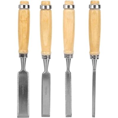 Kippen 1087 x set met 4 beitels voor houtbewerking Kippen 1087 x set met 4 beitels voor houtbewerking