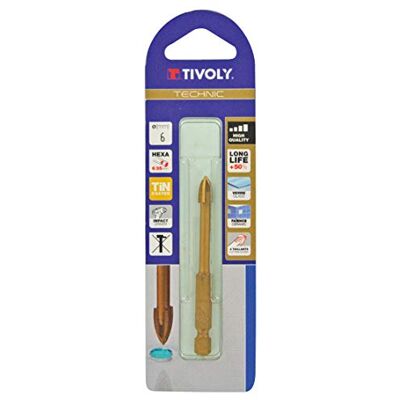 Tivoly - Glassbor - Ø4mm - 1/4 Hex - 4 Snijranden Tivoly - Glassbor - Ø4mm - 1/4 Hex - 4 Snijranden