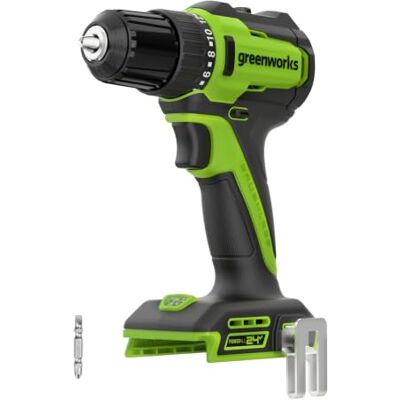 Greenworks 24V Accu‑borsschroefmachine zonder borstels 35 Nm, ZONDER accu en oplader (Lichtgewicht, LED‑werklamp, 19+1 koppeling) DD335 Greenworks 24V Accu‑borsschroefmachine zonder borstels 35 Nm, ZONDER accu en oplader (Lichtgewicht, LED‑werklamp, 19+1 koppeling) DD335