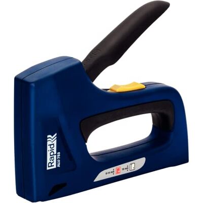 Rapid handtacker ALU753 van aluminium voor No. 53 nieten & Brads No. 8 Voor hout & stoffen; No. 53 (6-14 mm); Brads No. 8 (15 mm); robuust aluminium behuizing; 2-standen-slagkrachtregeling Rapid handtacker ALU753 van aluminium voor No. 53 nieten & Brads No. 8 Voor hout & stoffen; No. 53 (6-14 mm); Brads No. 8 (15 mm); robuust aluminium behuizing; 2-standen-slagkrachtregeling