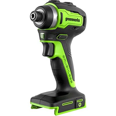 Greenworks 24V borstelloze slagschroevendraaier, 220 Nm, 1/4" zeskant, variabele snelheid, compact & krachtig, Solo (zonder accu en lader) Greenworks 24V borstelloze slagschroevendraaier, 220 Nm, 1/4" zeskant, variabele snelheid, compact & krachtig, Solo (zonder accu en lader)