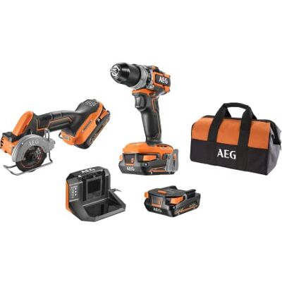AEG Duo Brushless: 18V Brushless Subcompact 18V mini multi-materiaal zaag Brushless Subcompact 18V, 2x 2,0Ah batterijen, oplader, tas JP18A2SBL-202B AEG Duo Brushless: 18V Brushless Subcompact 18V mini multi-materiaal zaag Brushless Subcompact 18V, 2x 2,0Ah batterijen, oplader, tas JP18A2SBL-202B