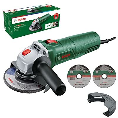 Bosch kleine haakse slijpmachine UniversalGrind 750-125 (750 W; 2 doorslijpschijven; 1x slijpschijf; voor (door) slijpen, borstelen en schuren; in kartonnen doos) – Amazon Edition Bosch kleine haakse slijpmachine UniversalGrind 750-125 (750 W; 2 doorslijpschijven; 1x slijpschijf; voor (door) slijpen, borstelen en schuren; in kartonnen doos) – Amazon Edition