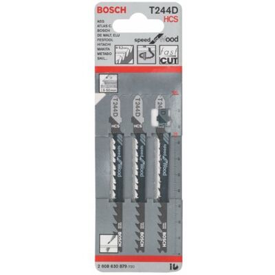 Bosch T 244 D Hoog koolstofstaal decoupeerzaagblad - Snijd bochten 5-50mm Bosch T 244 D Hoog koolstofstaal decoupeerzaagblad - Snijd bochten 5-50mm