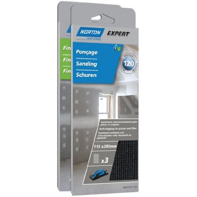 Symantec Schuurpapier/schuurpapier voor gips, 115 mm x 280 mm, korrel 120 (3 stuks) Symantec Schuurpapier/schuurpapier voor gips, 115 mm x 280 mm, korrel 120 (3 stuks)