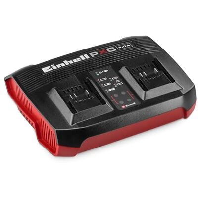Einhell Originele oplader Power X-DUO-lader 4 A Power X-Change (18 V, gelijktijdig opladen van 2x 18 V-accu's, accubewaking, laadbeheersysteem, refresh-modus) Einhell Originele oplader Power X-DUO-lader 4 A Power X-Change (18 V, gelijktijdig opladen van 2x 18 V-accu's, accubewaking, laadbeheersysteem, refresh-modus)