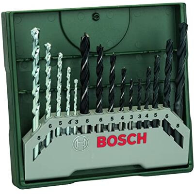 Bosch 15-delige Mini-X-Line-boorset (voor hout, metselwerk en metaal, accessoires boormachine) Bosch 15-delige Mini-X-Line-boorset (voor hout, metselwerk en metaal, accessoires boormachine)