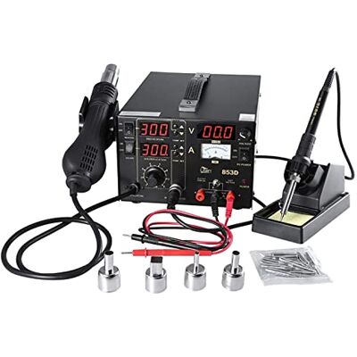 Uten Soldeerstation Digital SMD soldeerbout kit met 853D luchtpistool Uten Soldeerstation Digital SMD soldeerbout kit met 853D luchtpistool