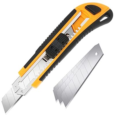 Kippen 1232E zelfborgende cutter met breed lemmet 18 mm met stalen lemmetgeleiding Kippen 1232E zelfborgende cutter met breed lemmet 18 mm met stalen lemmetgeleiding