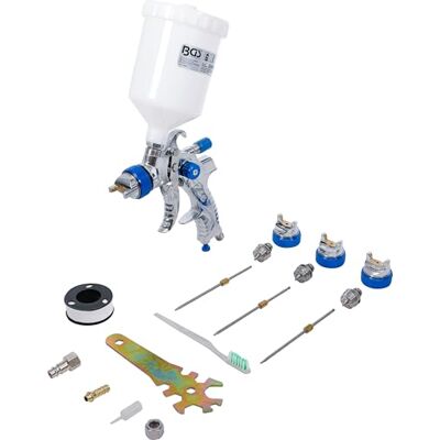 BGS 70048 Lucht verfspuit met 3 sproeiers 1,4-1,7-2,0 mm BGS 70048 Lucht verfspuit met 3 sproeiers 1,4-1,7-2,0 mm