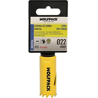 WOLFPACK Kroonzaag bimetaal Ø 22 mm thermisch gehard B WOLFPACK Kroonzaag bimetaal Ø 22 mm thermisch gehard B