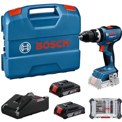 Bosch 18V System accuschroefboormachine GSB 18V-65 (met 2 x accu GBA 2,0 Ah, oplader GAL 18V-40, 1 x schroefbitset, L-Case) Bosch 18V System accuschroefboormachine GSB 18V-65 (met 2 x accu GBA 2,0 Ah, oplader GAL 18V-40, 1 x schroefbitset, L-Case)