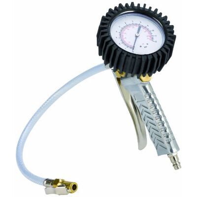 Einhell Originele bandenvulmeter professional (geschikt voor compressoren, werkdruk 0-8 bar, met tweelingsstekker en rubberen slang in professionele kwaliteit) Einhell Originele bandenvulmeter professional (geschikt voor compressoren, werkdruk 0-8 bar, met tweelingsstekker en rubberen slang in professionele kwaliteit)