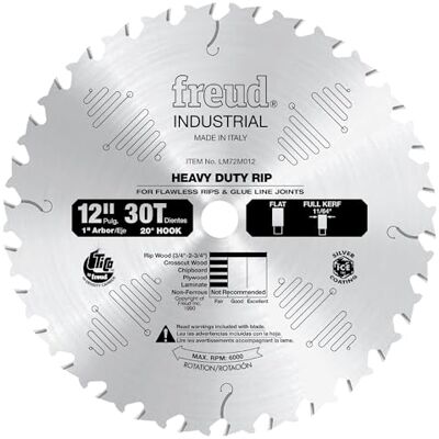 Freud LM72M012: 12" x 30T Heavy-Duty Scheur Blade Freud LM72M012: 12" x 30T Heavy-Duty Scheur Blade