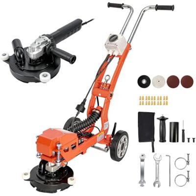 VEVOR Elektrische betonslijper, 1400 W, vloerpolijstmachine, handgeleid Vloerslijper voor het gladmaken van beton, graniet, marmer en houten vloeren, 18 cm slijpschijf, uittrekbare handgreep VEVOR Elektrische betonslijper, 1400 W, vloerpolijstmachine, handgeleid Vloerslijper voor het gladmaken van beton, graniet, marmer en houten vloeren, 18 cm slijpschijf, uittrekbare handgreep